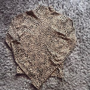 Brandy Melville cheetah turtleneck